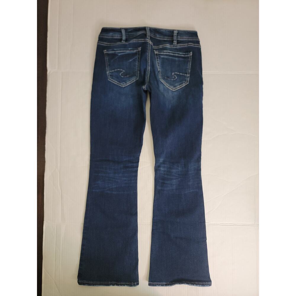 Silver Jeans Low Rise Tuesday Boot Cut SZ 30 Stretch Western Rodeo Dark Wash - Picture 9 of 10